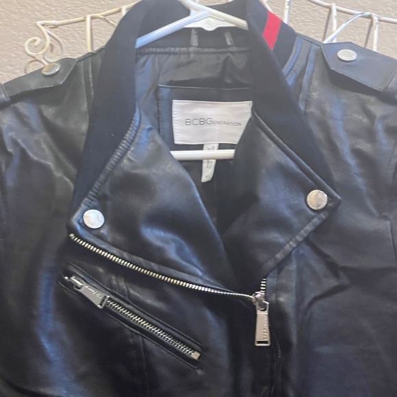 Leatherette Bomber Jacket - Picture 2 of 3